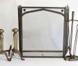 Mid Century Fireplace tools Inspirational Antique S M Howes Pany Hammered Wrought Iron Fireplace Set andirons Fire Screen and Fireplace tools
