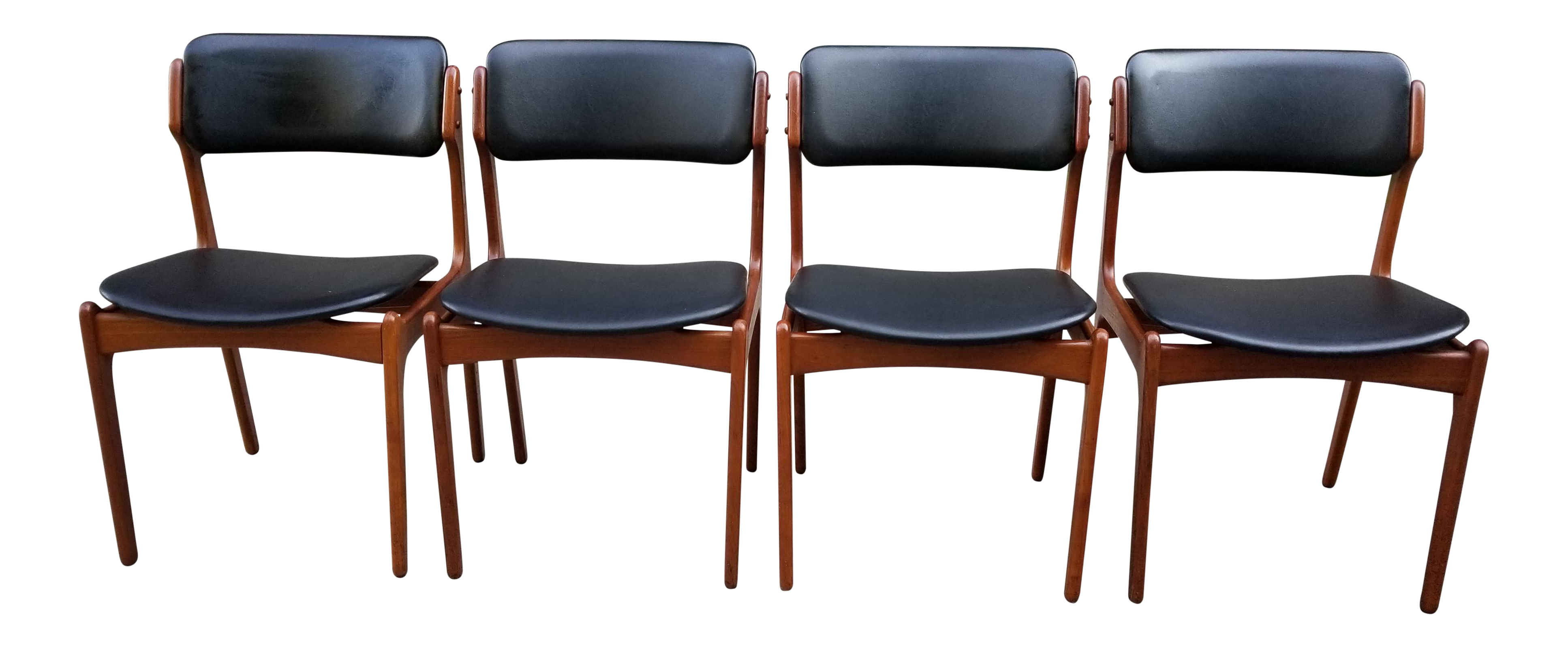 Mid Century Fireplace tools Luxury Mid Century Erick Buck Model 49 Chairs for O D Mobler Set Of 4