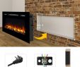 Mid Century Modern Electric Fireplace Beautiful 60" Alice In Wall Recessed Electric Fireplace 1500w Black