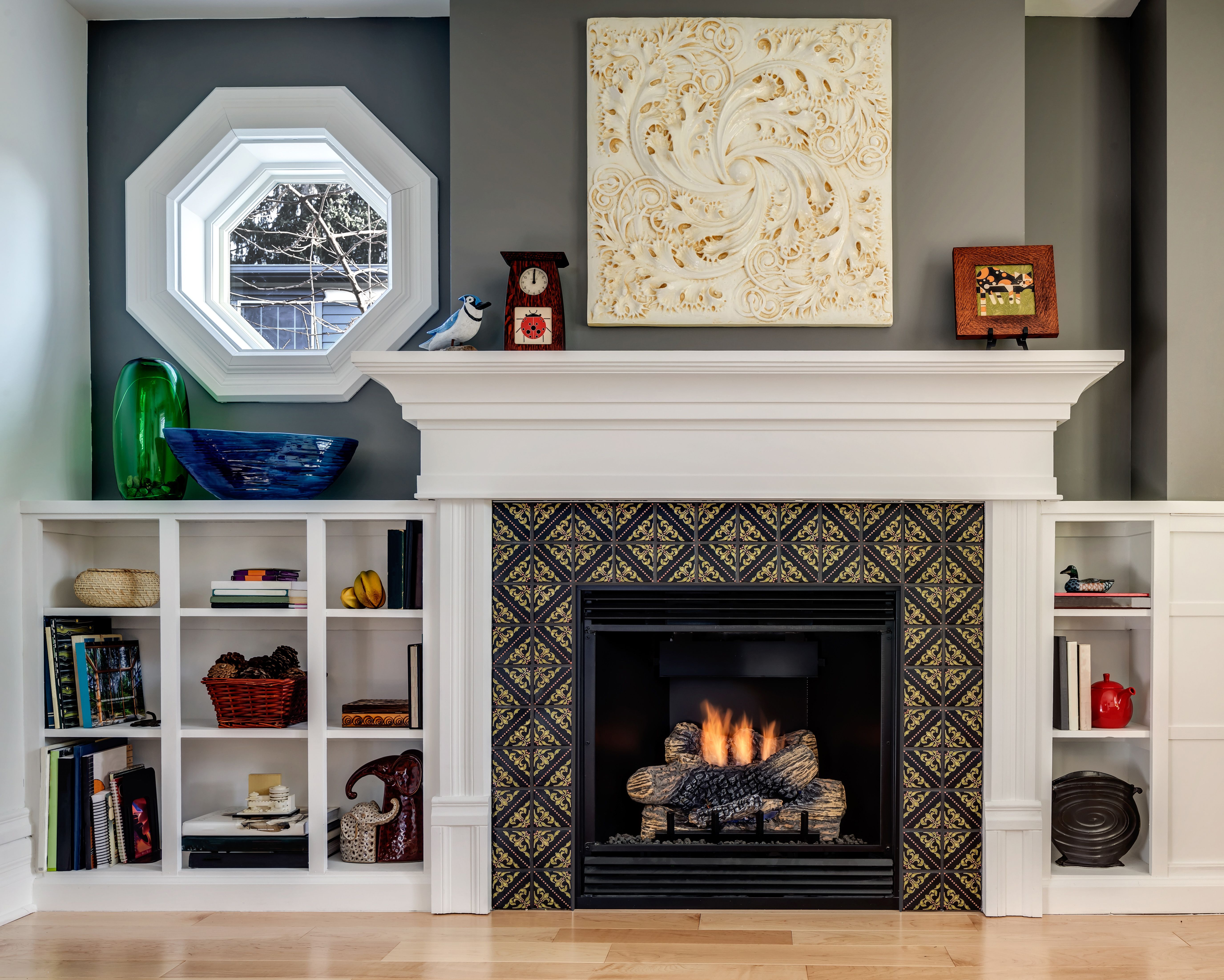 Mid Century Modern Electric Fireplace Inspirational This Small but Stylish Fireplace Features Our Lisbon Tile