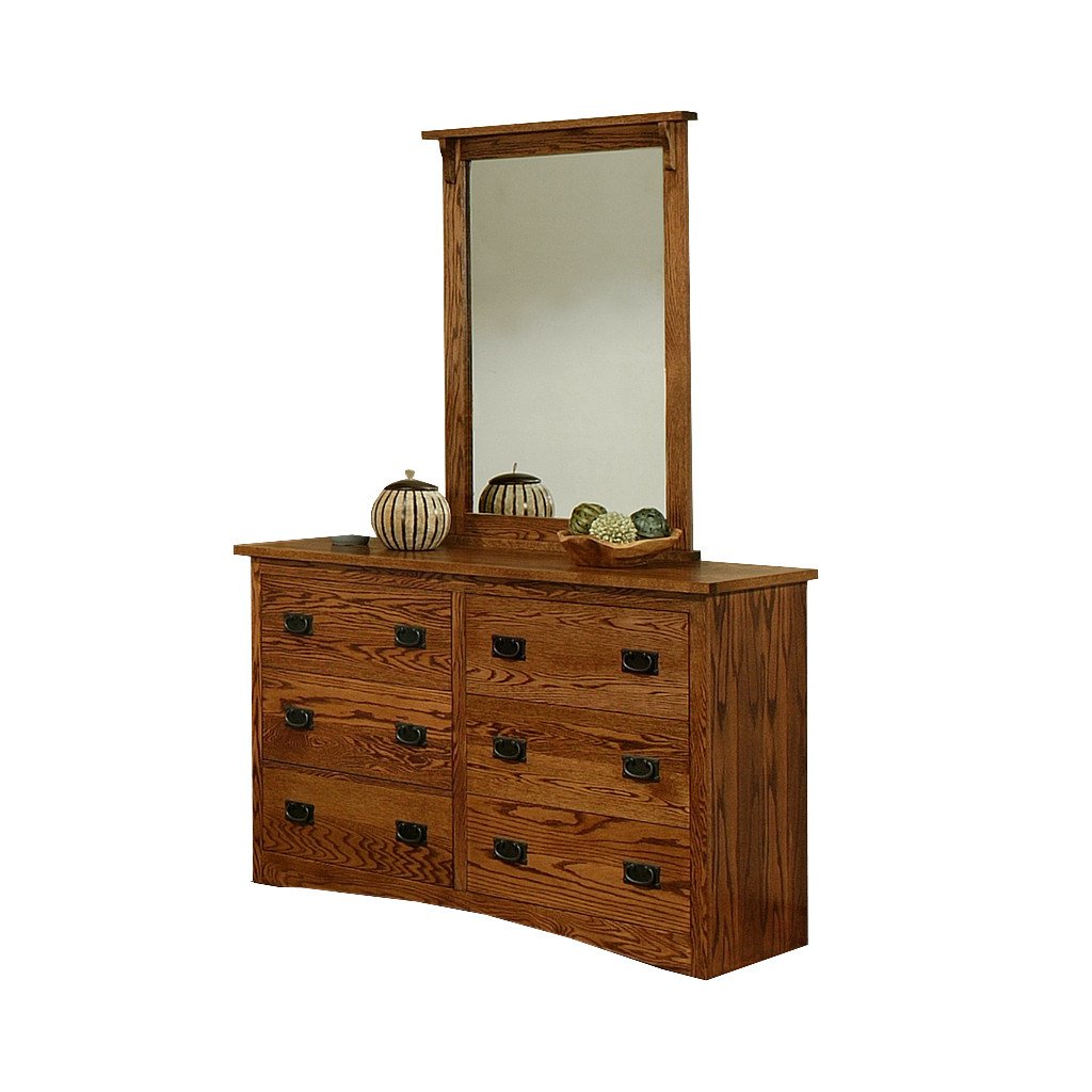OD O M311 and OD O M312 Mission Oak 6 Drawer Dresser with Mirror od o m311 o m312 mission dresser with mirror 1024x1024