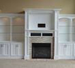 Mobile Home Fireplace New Painted Poplar Wall Built In with Subtle Stone Accented