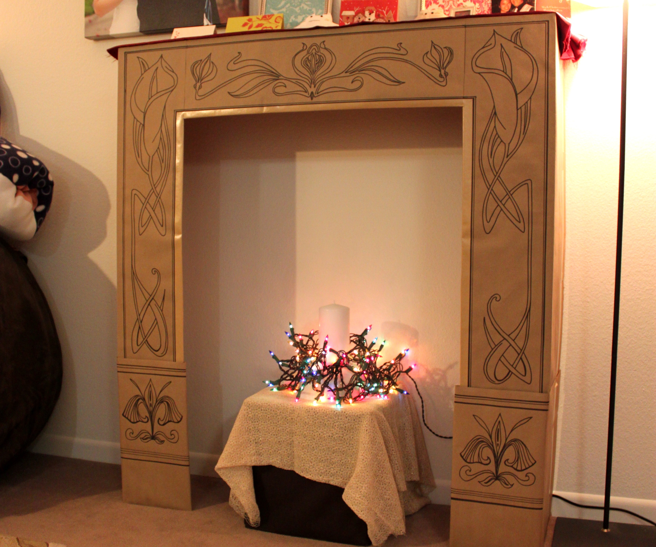 Mock Fireplace Lovely How to Make A Fake Fireplace Out Of Cardboard Charming