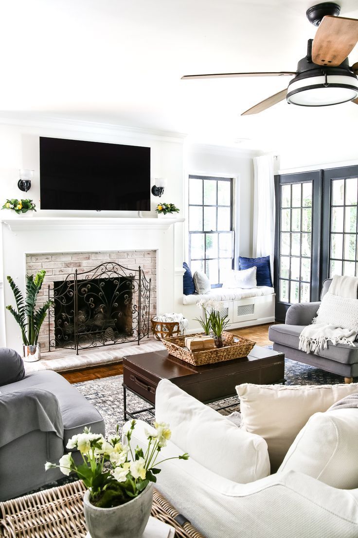 DIY Lime Washed Brick Fireplace Modern Farmhouse 0dec8f04ef003e4973f1f c46