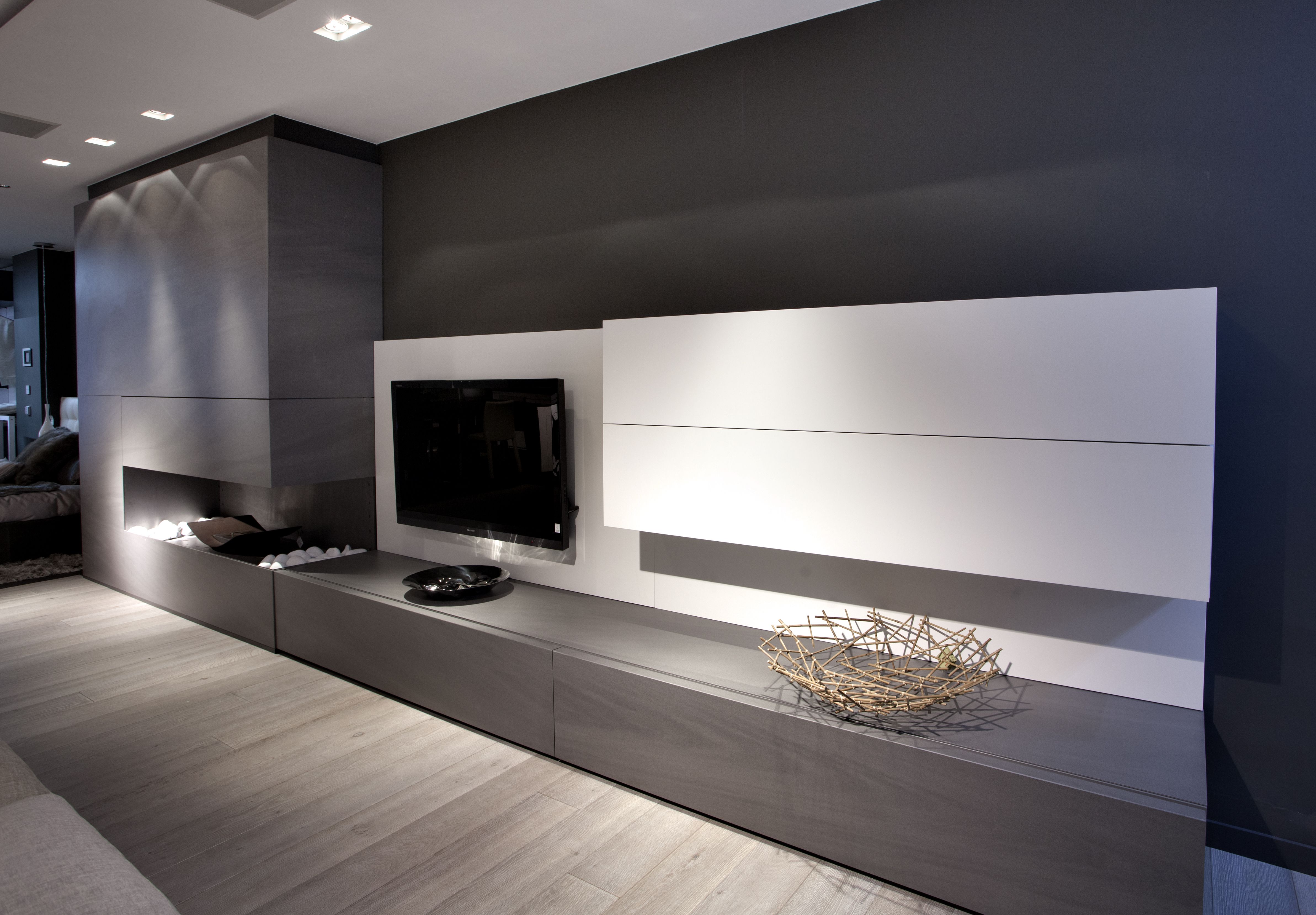 Modern Fireplace Design with Tv Inspirational Fireplace In Basalt Grey Neolith