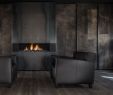 Modern Indoor Fireplace Lovely Fireplace with Bluesteel & Leather