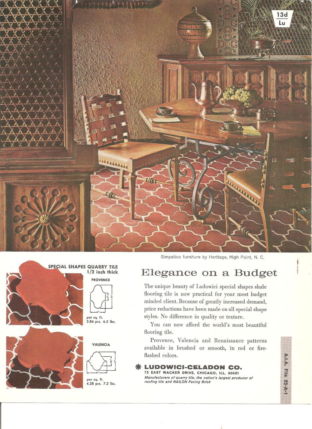 Montgomery Ward Fireplace New Quarry Tile Ludowici Celadon Co 1960s Brochure Retro