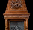 Napoleon Fireplace Parts New Walnut Wood Salamander Trumeau Fireplace