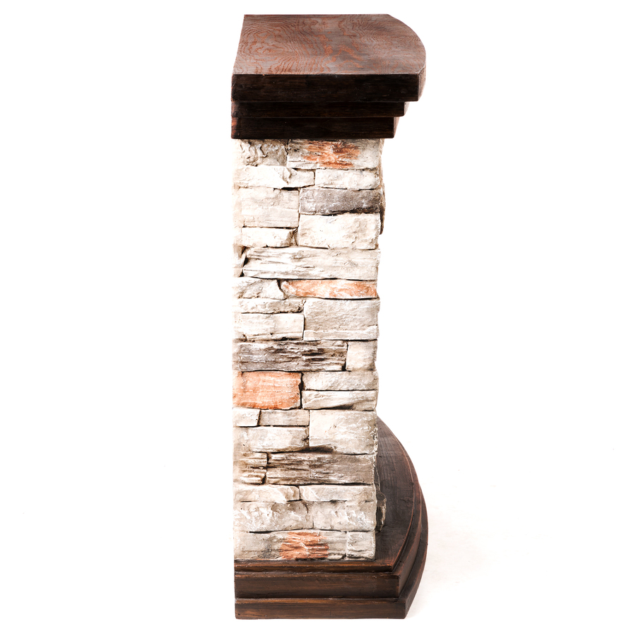 Rustic Fireplace Electric side of fireplace