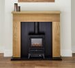 Oak Fireplace Mantel Awesome Oak Fireplace Black Electric Stove Fire Oak Surround Suite