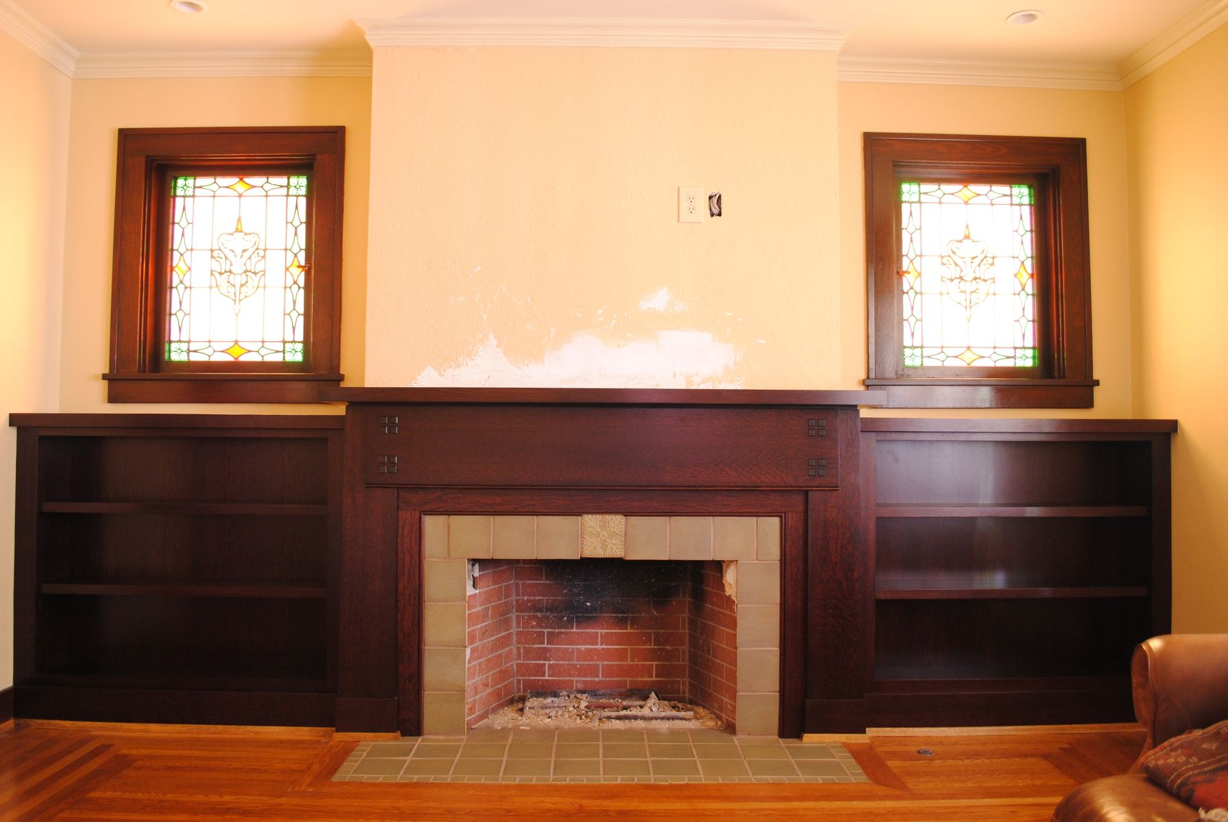 Oak Fireplace Mantel Fresh Qt Sawn White Oak Fireplace Surround & Bookcases