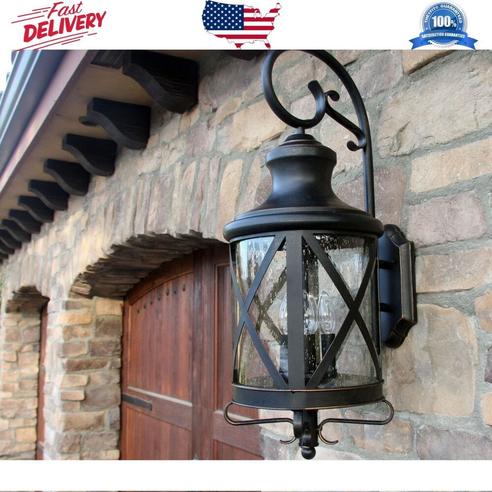 Details about 2 Light Oil Rubbed Bronze Outdoor Wall Mount e00dd e5ca75dc183c20a28f0e14