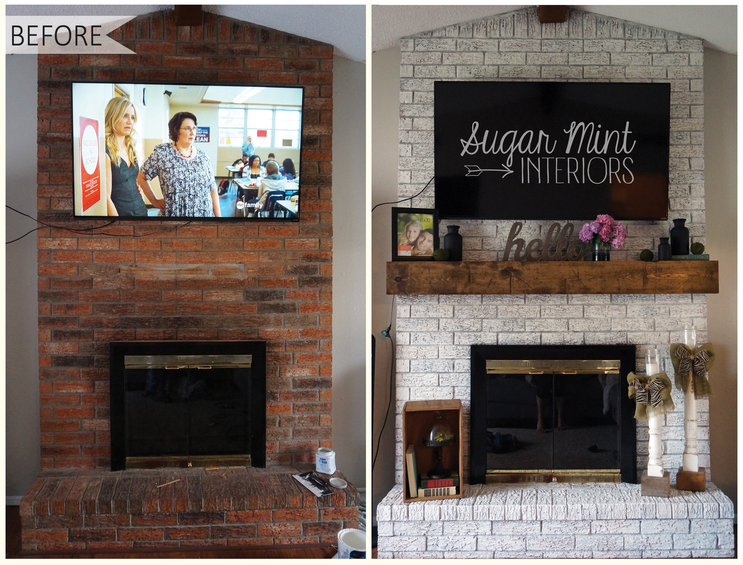 ideas update old brick fireplace ideas update old brick fireplace elegant diy white washed fireplace makeover sugar mint co