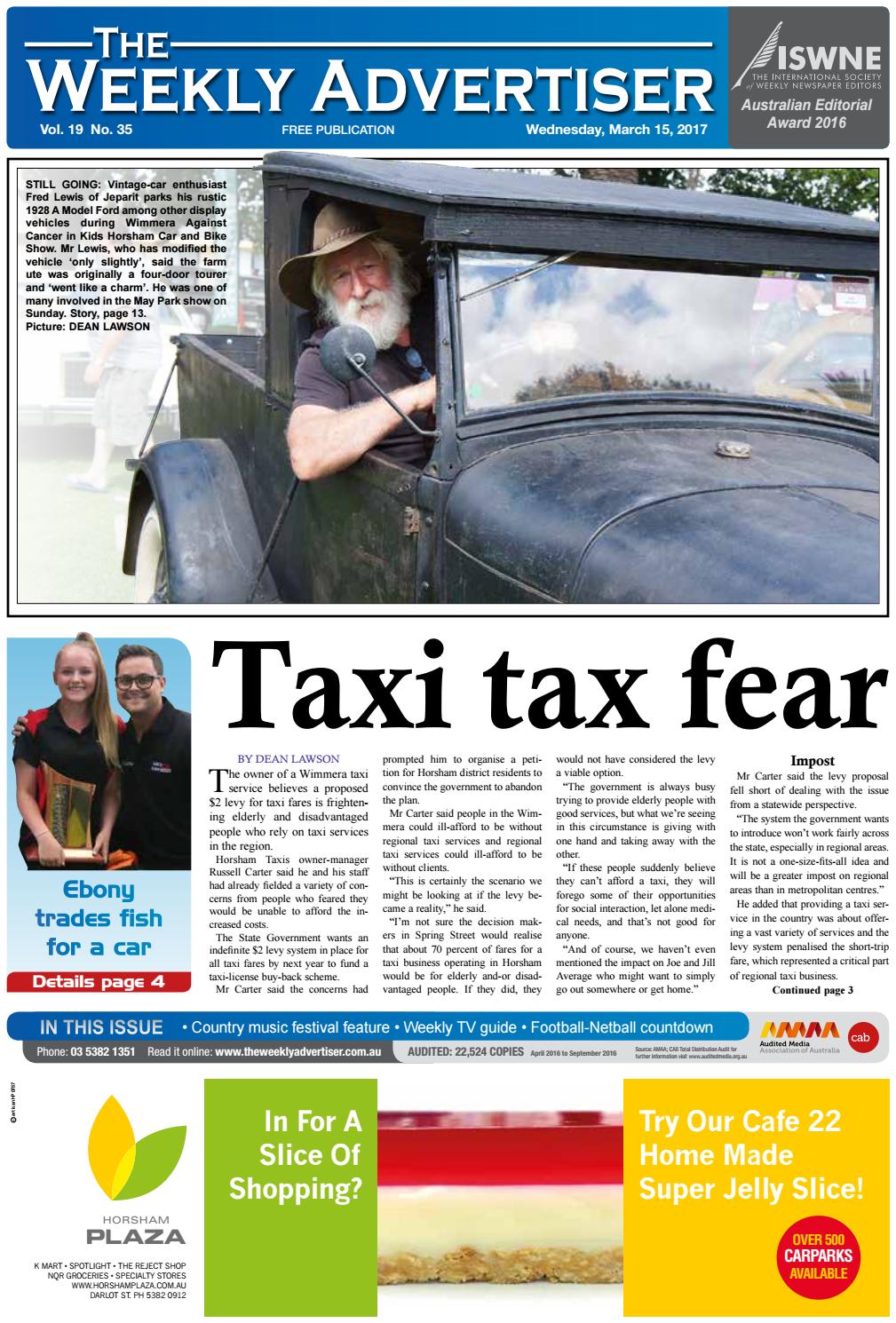 The Weekly Advertiser Wednesday March 15 2017 by The page 1