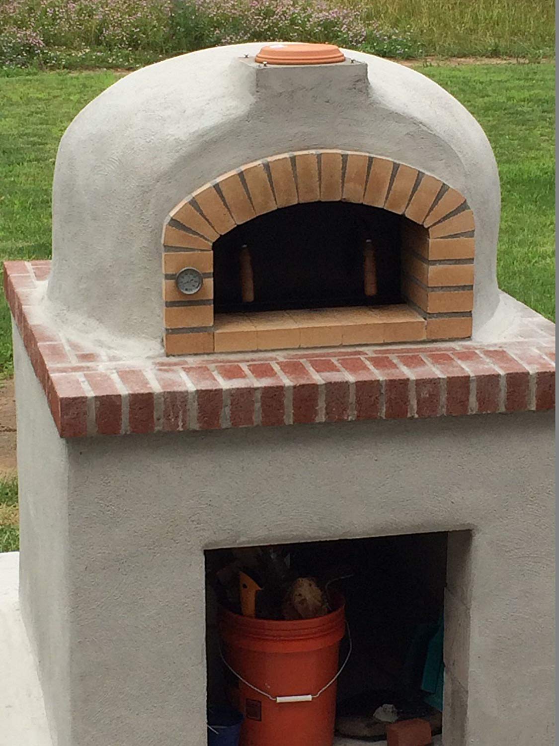 Outdoor Fireplace with Pizza Oven Elegant Outdoor Pizza Oven Wood Fired Insulated W Brick Arch & Chimney