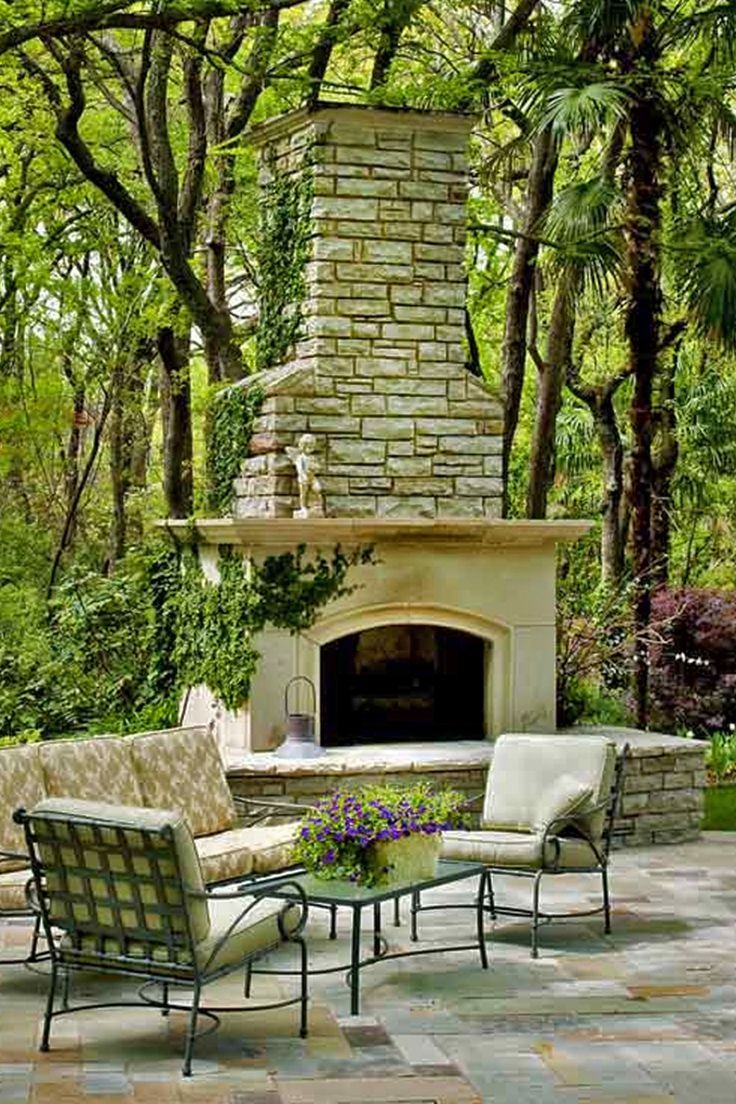 Outdoor Wall Fireplace New Private Fireplace Terrace Outdoor Stone Fireplace and