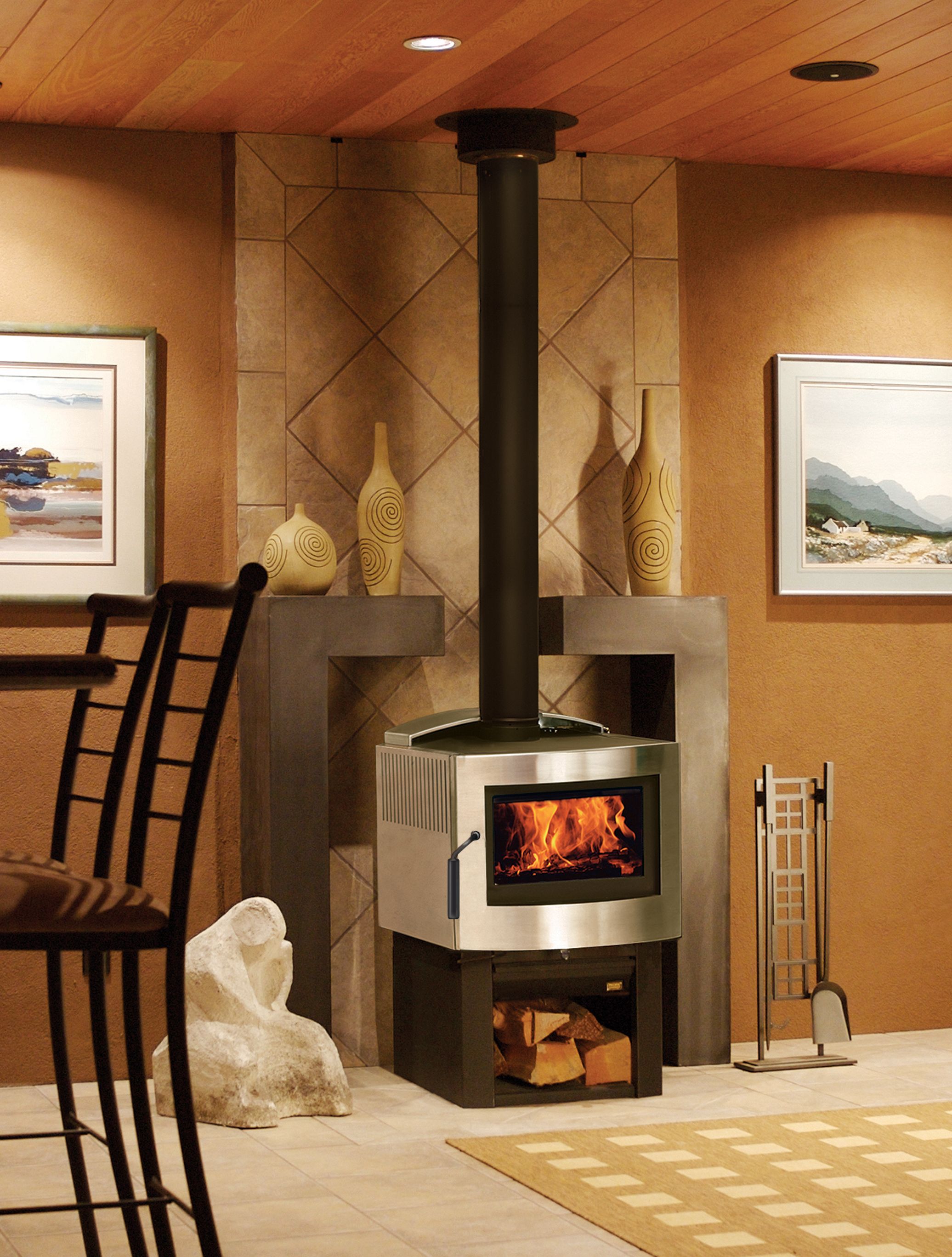 Pacific Energy Fireplace Insert Awesome Pacific Energy Fusion Woodstove In Stainless Steel Finish