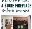 Paint Fireplace Hearth Beautiful Goodbye Brown… Our Black Painted Fireplace Via