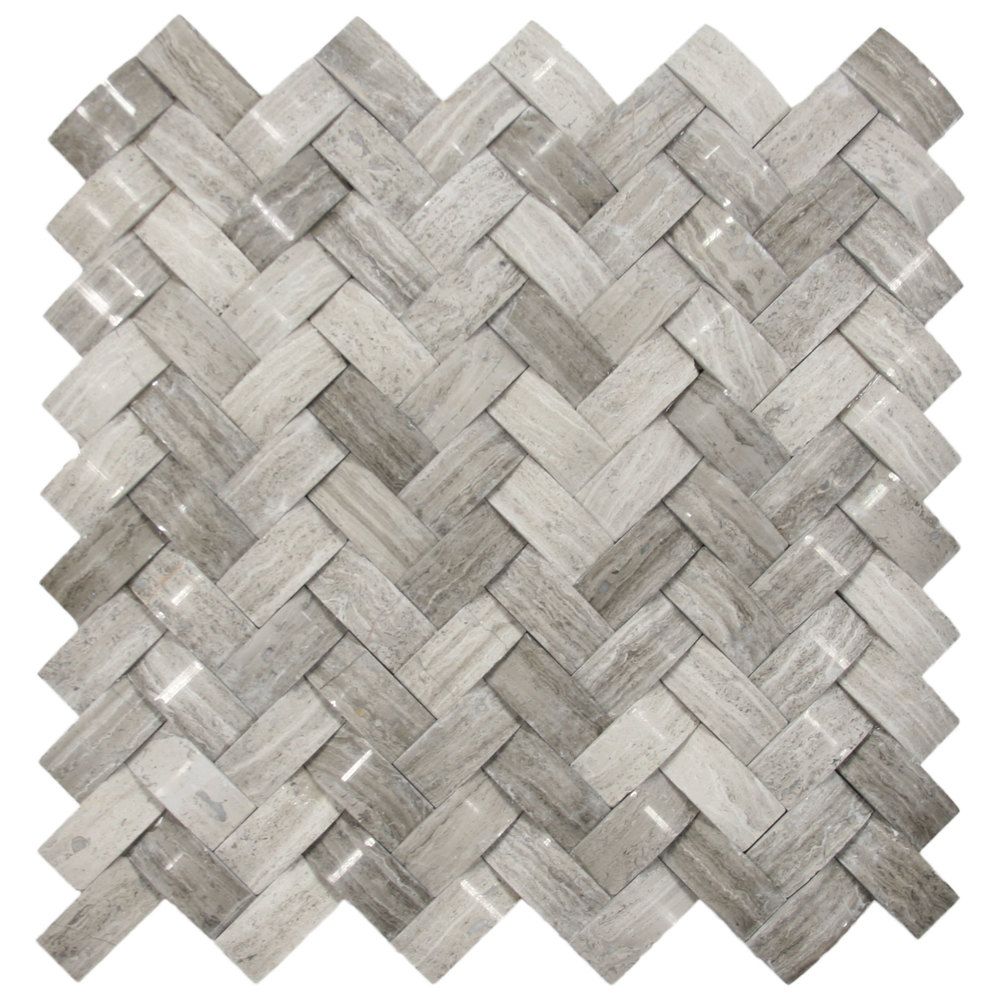 3d Polished Grey Basket Weave Stone Tile ca0d4971a0ffd67e7f5e78afcebd14ff