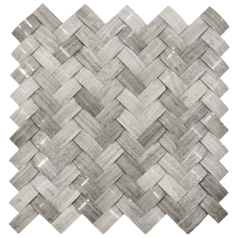 Patterned Fireplace Tiles Inspirational 3d Polished Grey Basket Weave Stone Tile