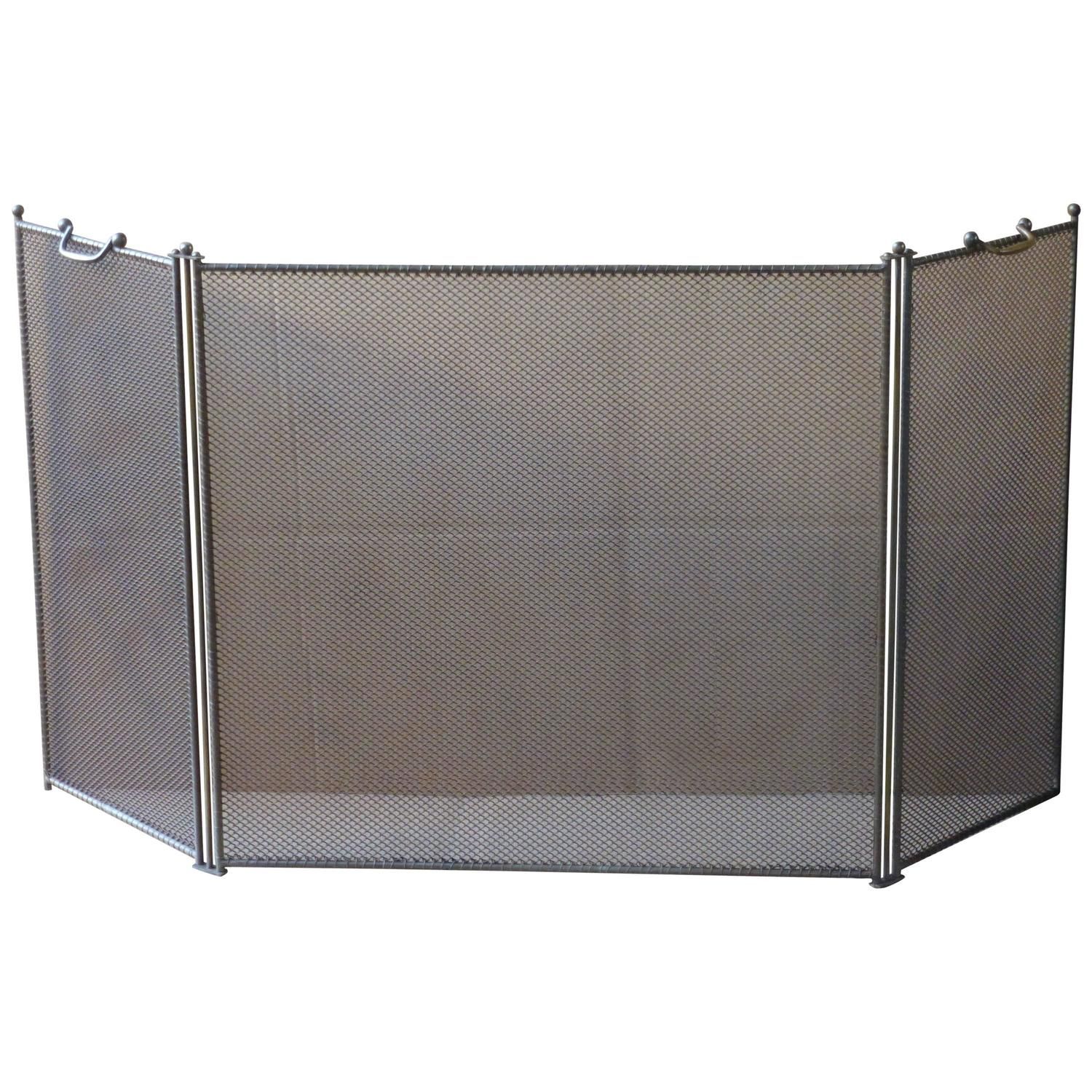 2 Door Steel Flat Guard Fireplace Fire Screen Black Plow 497e983d ad38b845ac3c5019
