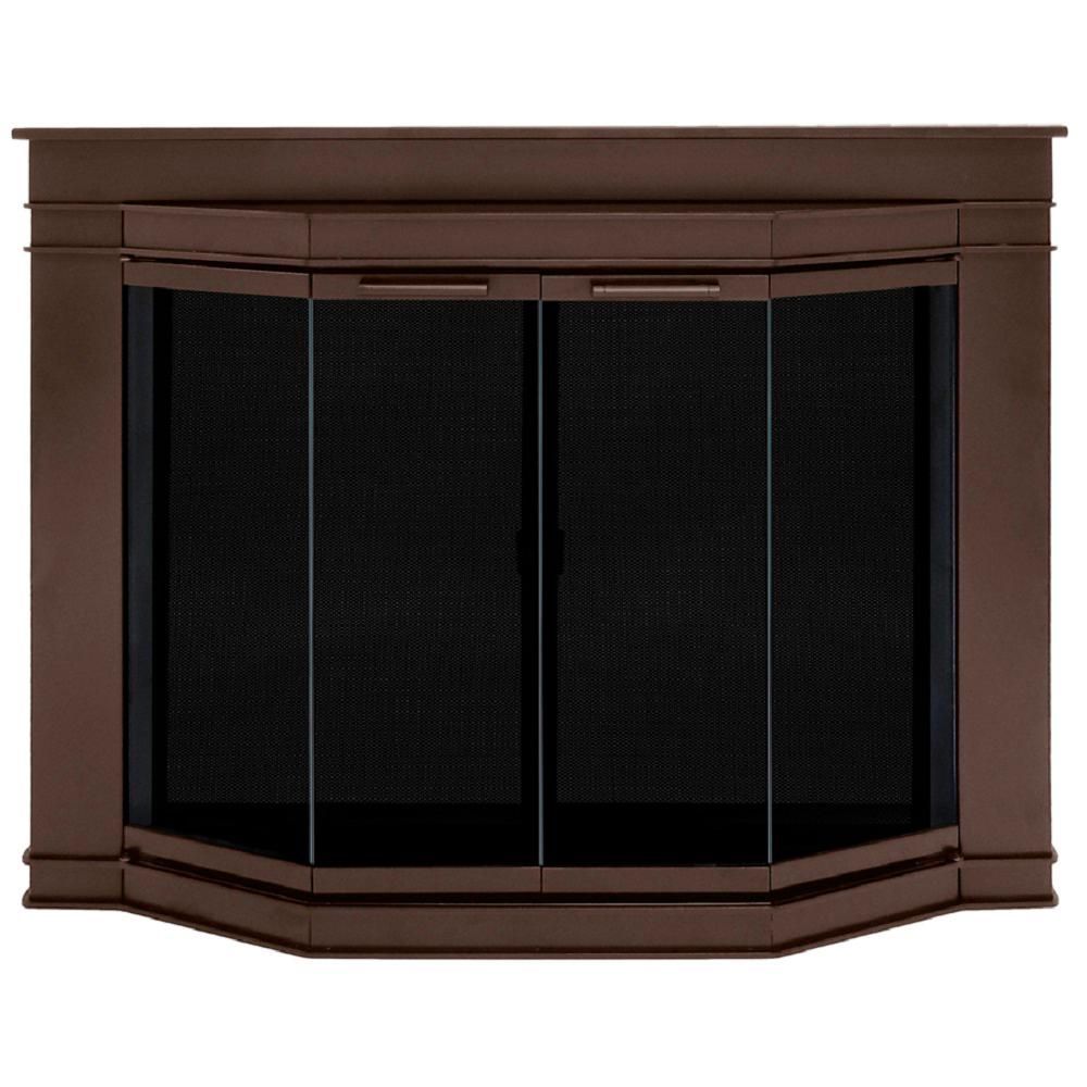 Pleasant Hearth Grantham Medium Glass Fireplace Doors 5b0d1e fd9013f85c68f79c