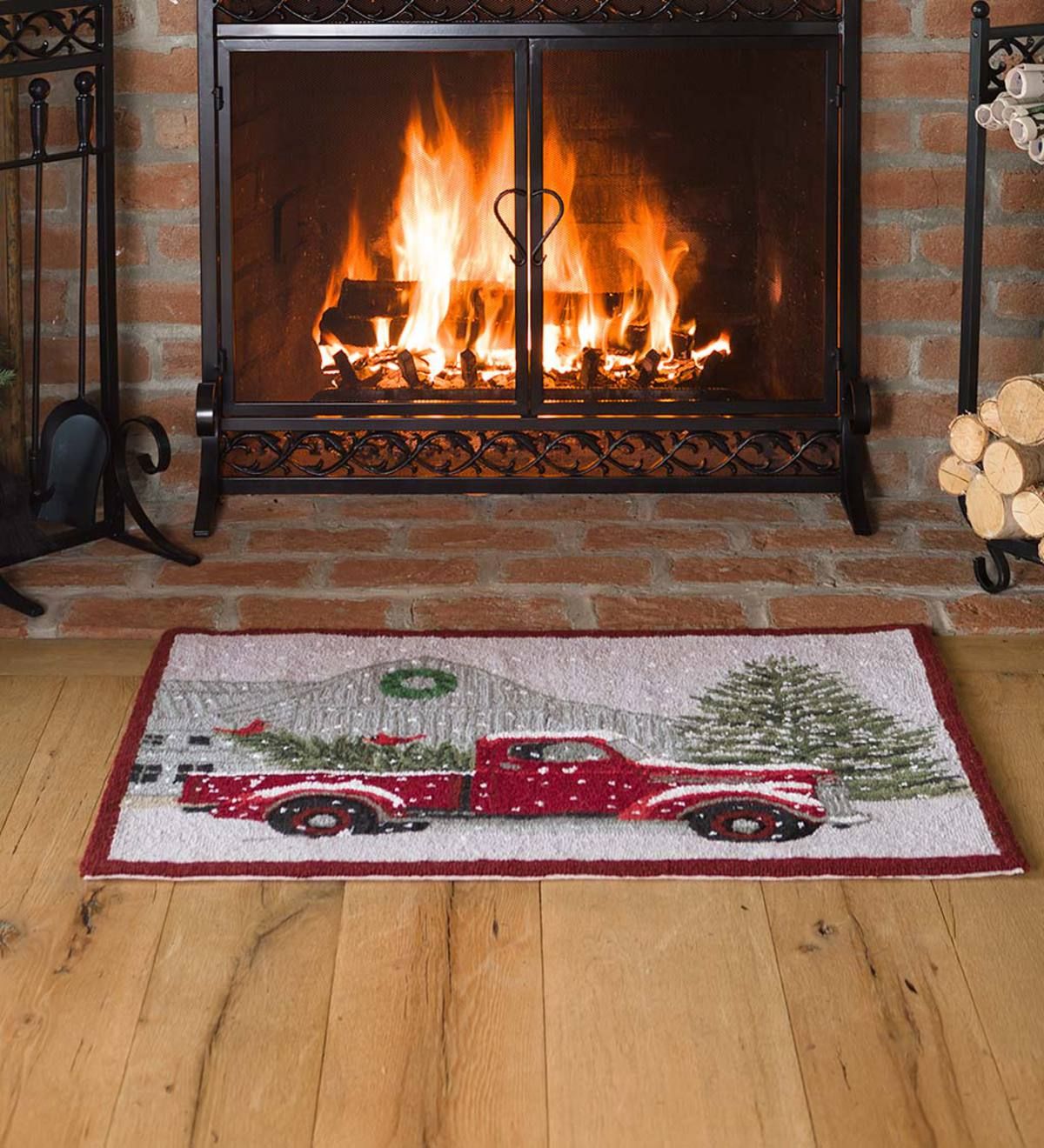 Plow and Hearth Fireplace Screens Fresh Herald the Season with Our Holiday Farmer S Market Wool Rug