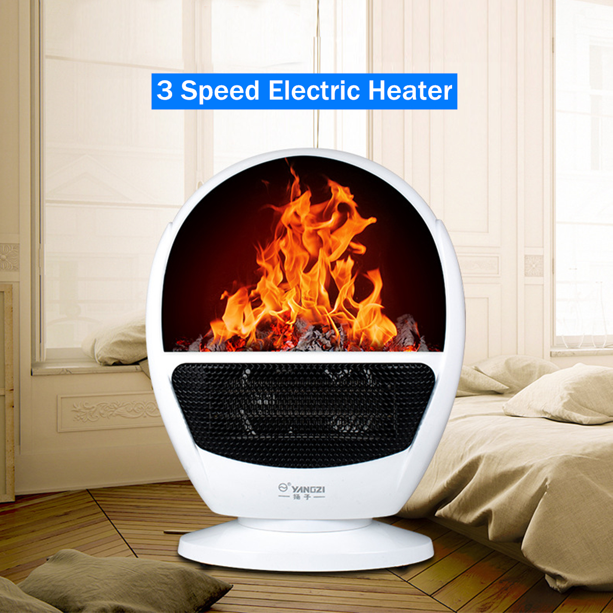 Portable Fireplace Beautiful 300w 600w 220v Portable Electric Heater Fan Air Heating Winter Warmer Device Wall Outlet