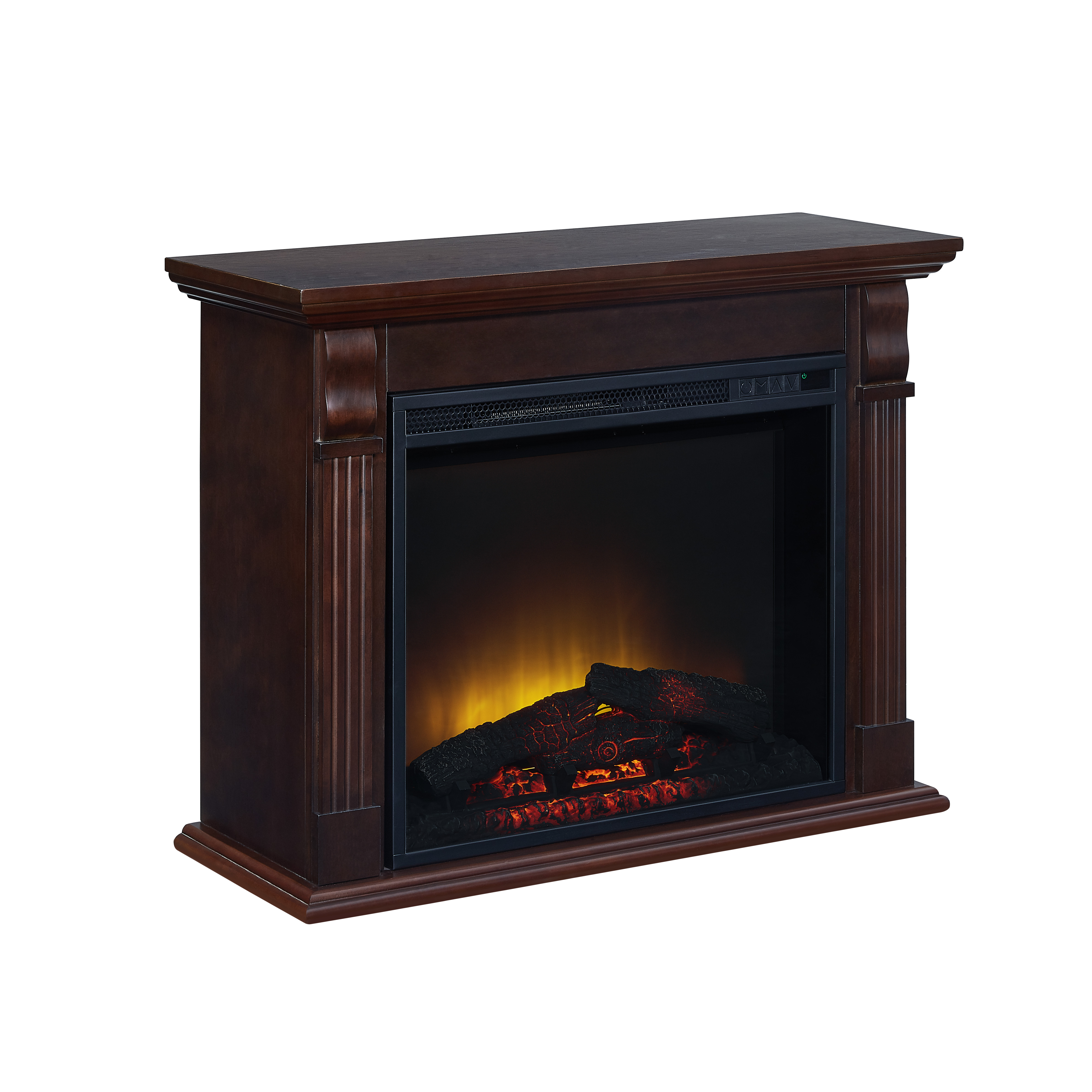 Portable Fireplace Big Lots Elegant Bold Flame 33 46 Inch Electric Fireplace In Chestnut