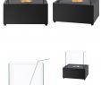 Portable Gas Fireplace Indoor Elegant Ignis Cube 12" Tall Indoor Outdoor Table top Ethanol