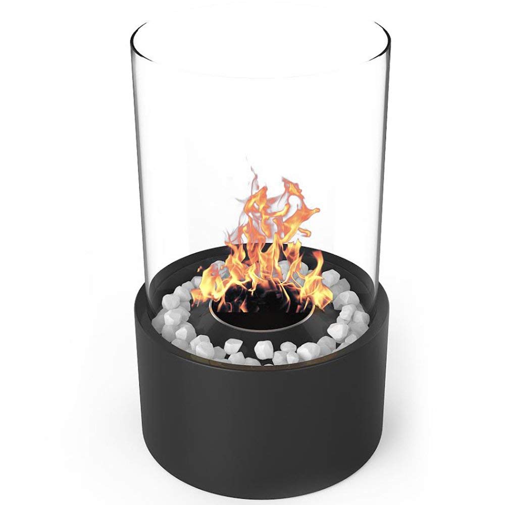 Portable Gas Fireplace Indoor Unique Elite Collection Black Eden Ventless Indoor Outdoor Fire Pit Tabletop Portable Fire Bowl Pot Bio Ethanol Fireplace In Black Realistic Clean Burning