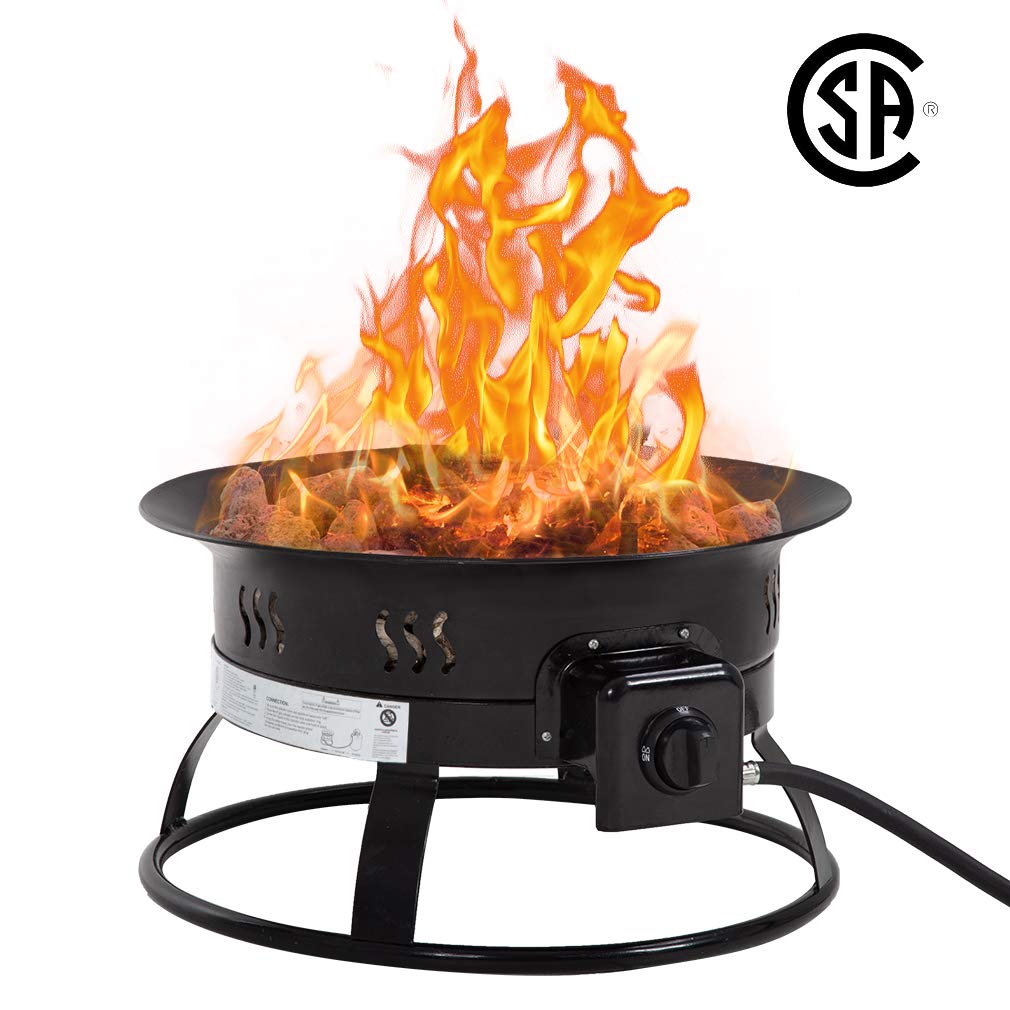 Portable Outdoor Gas Fireplace Fresh Outdoor Propane Gas Fire Pit Portable Patio Fire Bowl for Camping Backyards Garden or Tailgating 19 Inch Diameter 58 000 Btu