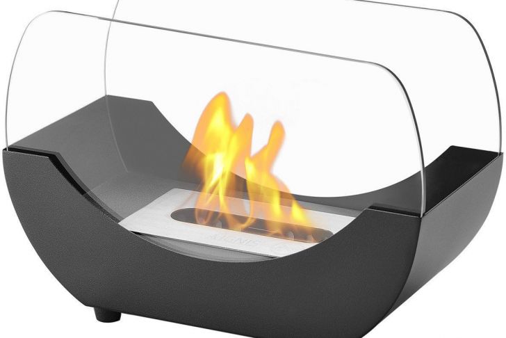Portable Tabletop Fireplace Awesome Liberty Black Tabletop Ventless Ethanol Fireplace