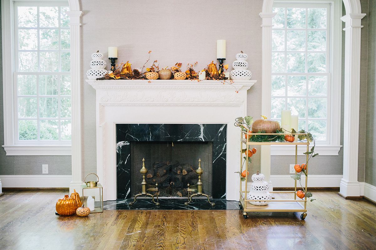 Pottery Barn Fireplace Elegant Halloween Mantel Decorating Guide Seasons Fall