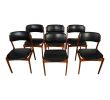 Pottery Barn Fireplace Screen New 1960s Vintage Erik Buch Danish Modern Od Mobler Model 49 Black Leather Teak Dining Chairs Set Of 6