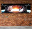 Pro Com Fireplace Unique Space Station Window View Earth astronaut Red Balloon Framed