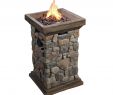 Propane Tank for Gas Fireplace Inspirational Teamson Peaktop Slate Rock Outdoor Square Column Propane Gas