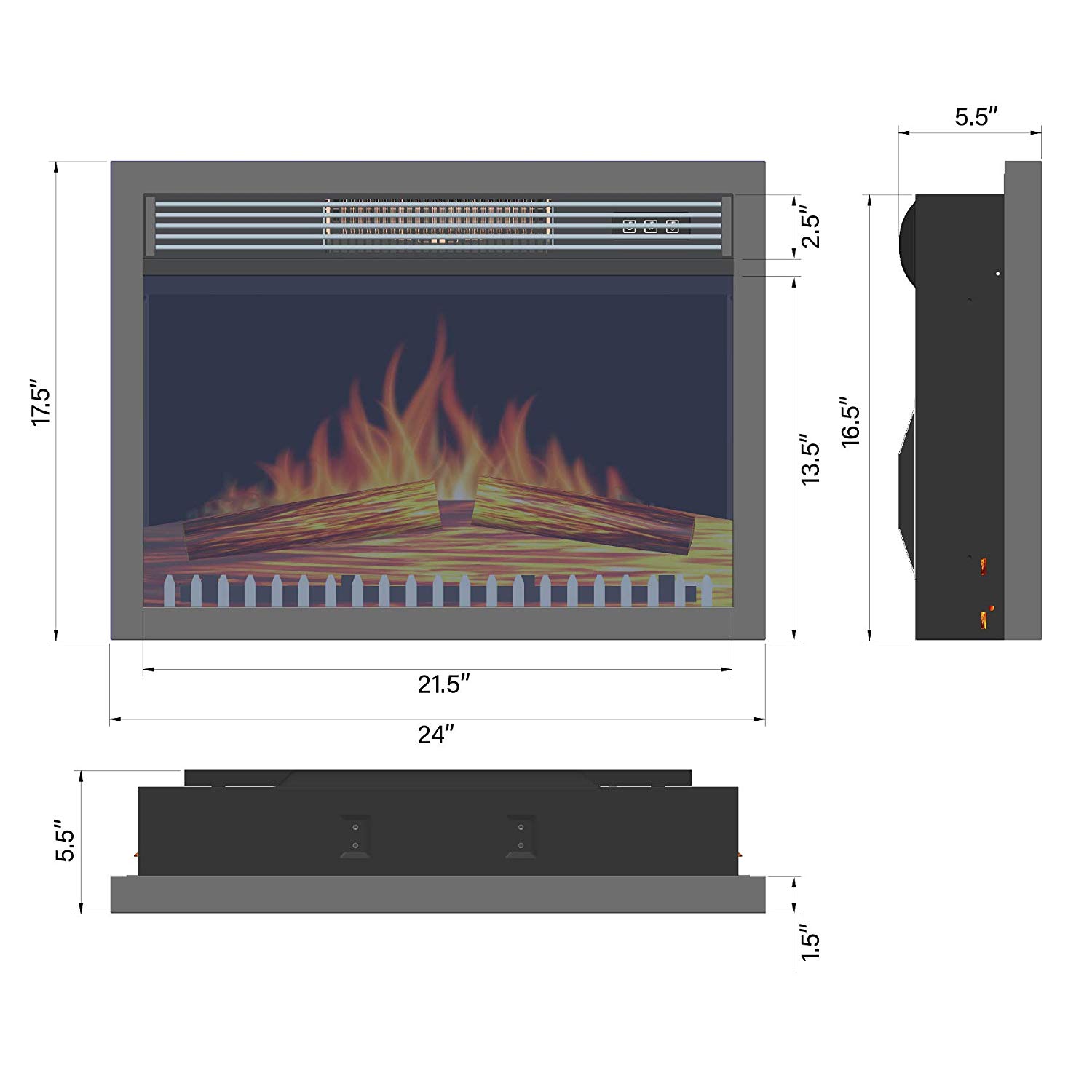 Real Flame ashley Electric Fireplace Beautiful Amazon Golden Vantage 23" 5200 Btu 1500w Adjustable