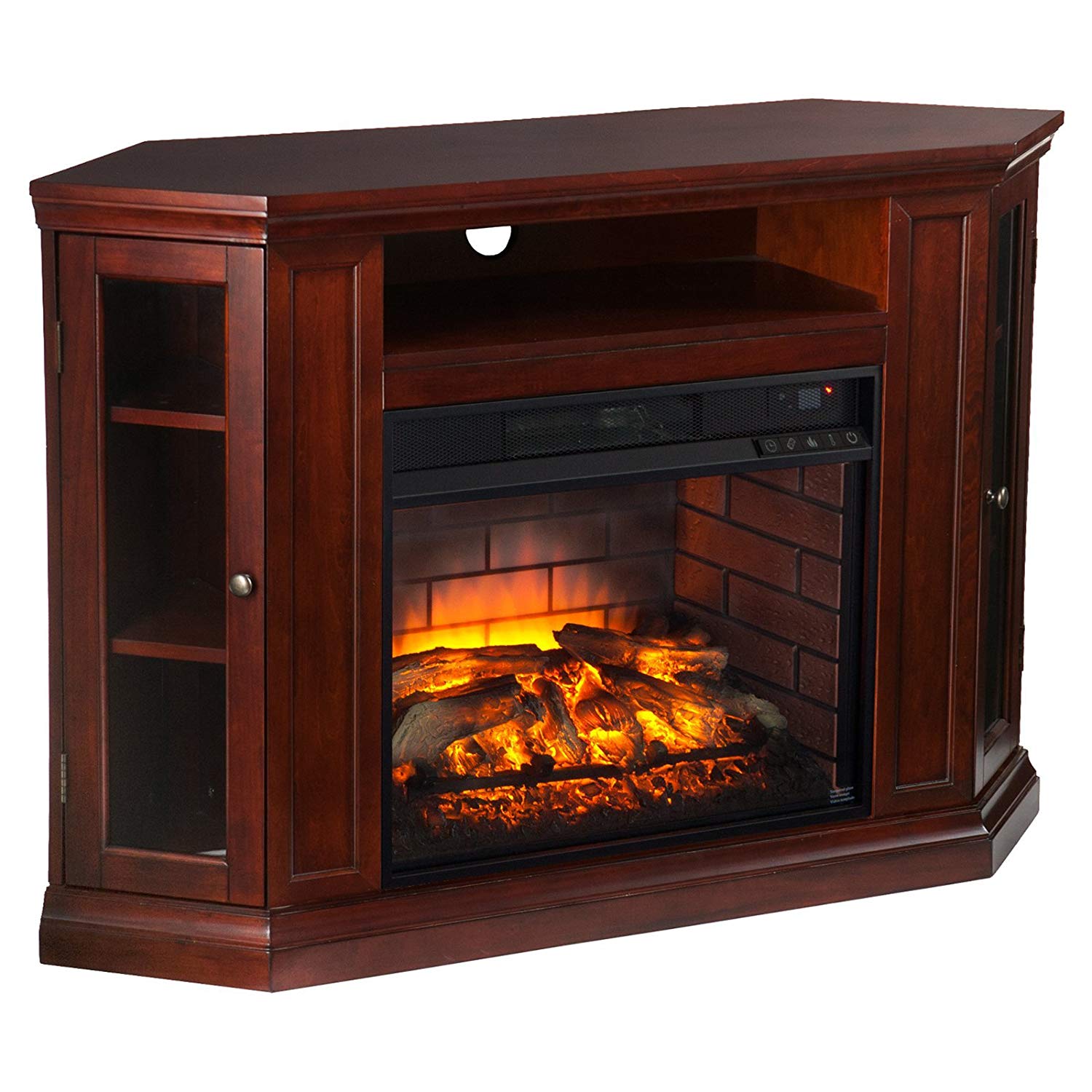 Real Flame Corner Fireplace Beautiful southern Enterprises Claremont Corner Fireplace Tv Stand In Mahogany