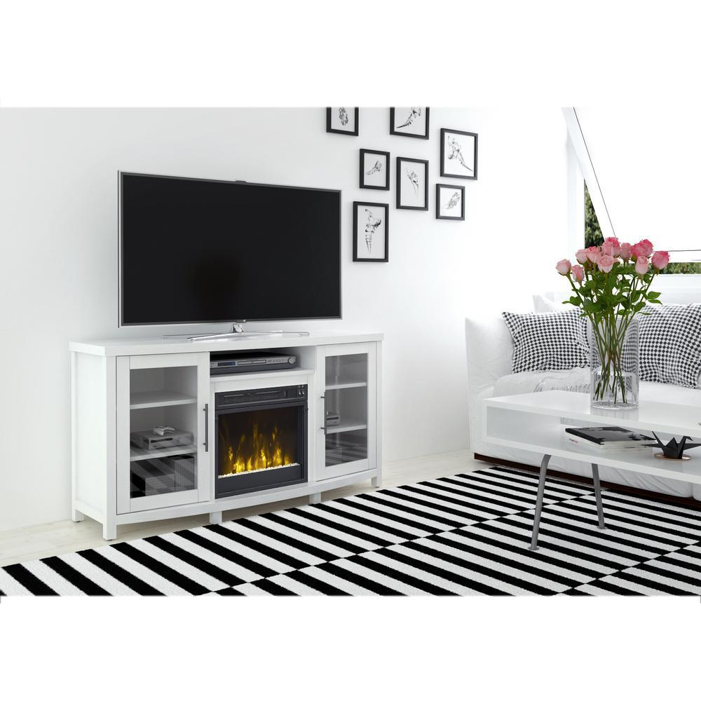 Real Flame Silverton Electric Fireplace New Rossville 54 In Media Console Electric Fireplace Tv Stand In White