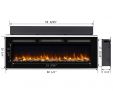 Realistic Flame Electric Fireplace Elegant 60" Alice In Wall Recessed Electric Fireplace 1500w Black