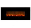 Realistic Flame Electric Fireplace Lovely Mood Setter 54 In Wall Mount Electric Fireplace In Black