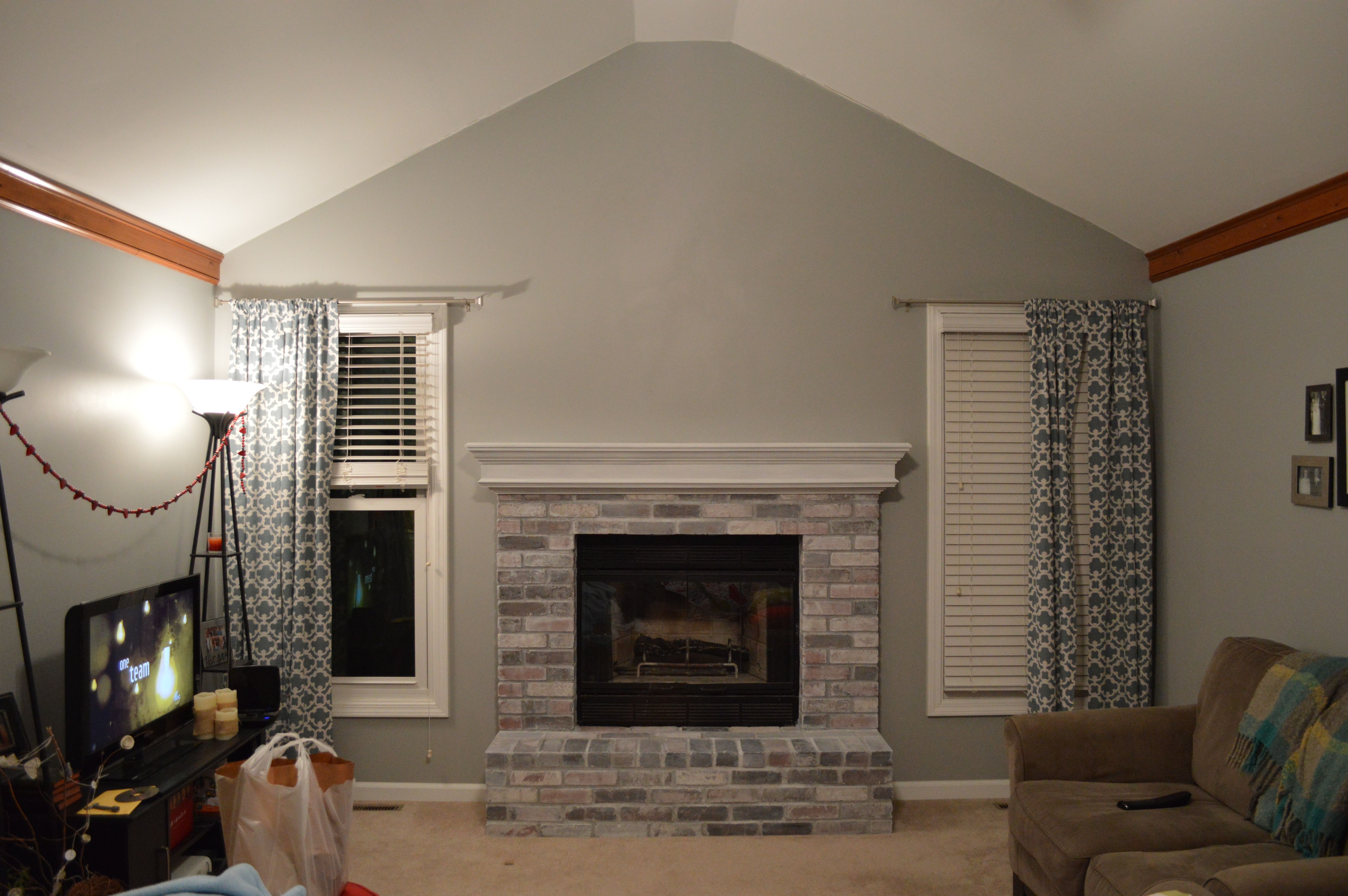 How to Whitewash Brick Our Fireplace Makeover Loving 9a020d27bcaaffbf4105feacf