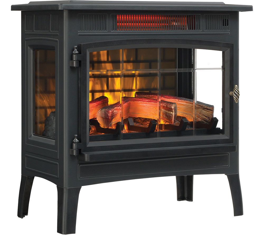 Redstone Tabletop Fireplace Heater Lovely Duraflame Infrared Quartz Stove Heater with 3d Flame Effect & Remote — Qvc