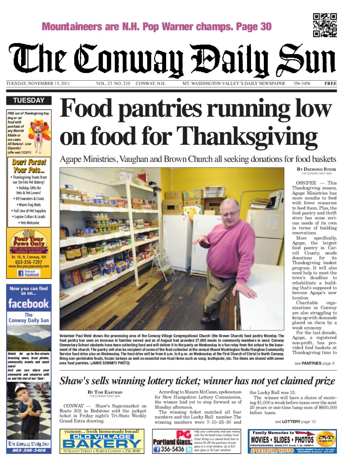 The Conway Daily Sun Tuesday November 15 2011 by Daily page 1