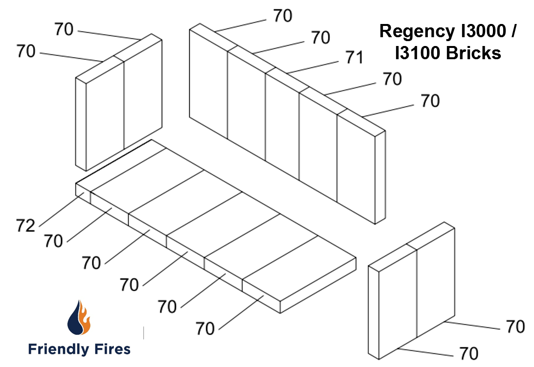 Regency plete Brick Kit Insert I3000L I3100L Regency 163 960 I3000 Brick Kit Friendly Fires