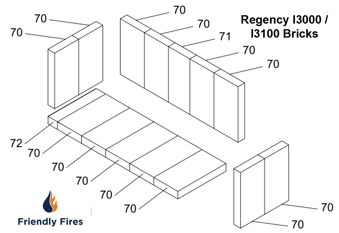 Regency Fireplace Insert Prices Lovely Regency Plete Brick Kit Insert I3000l I3100l