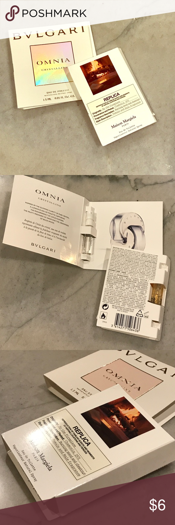 Replica Perfume by the Fireplace Fresh Maison Margiela Bulgari Womens Sample Perfume Duo Brand New