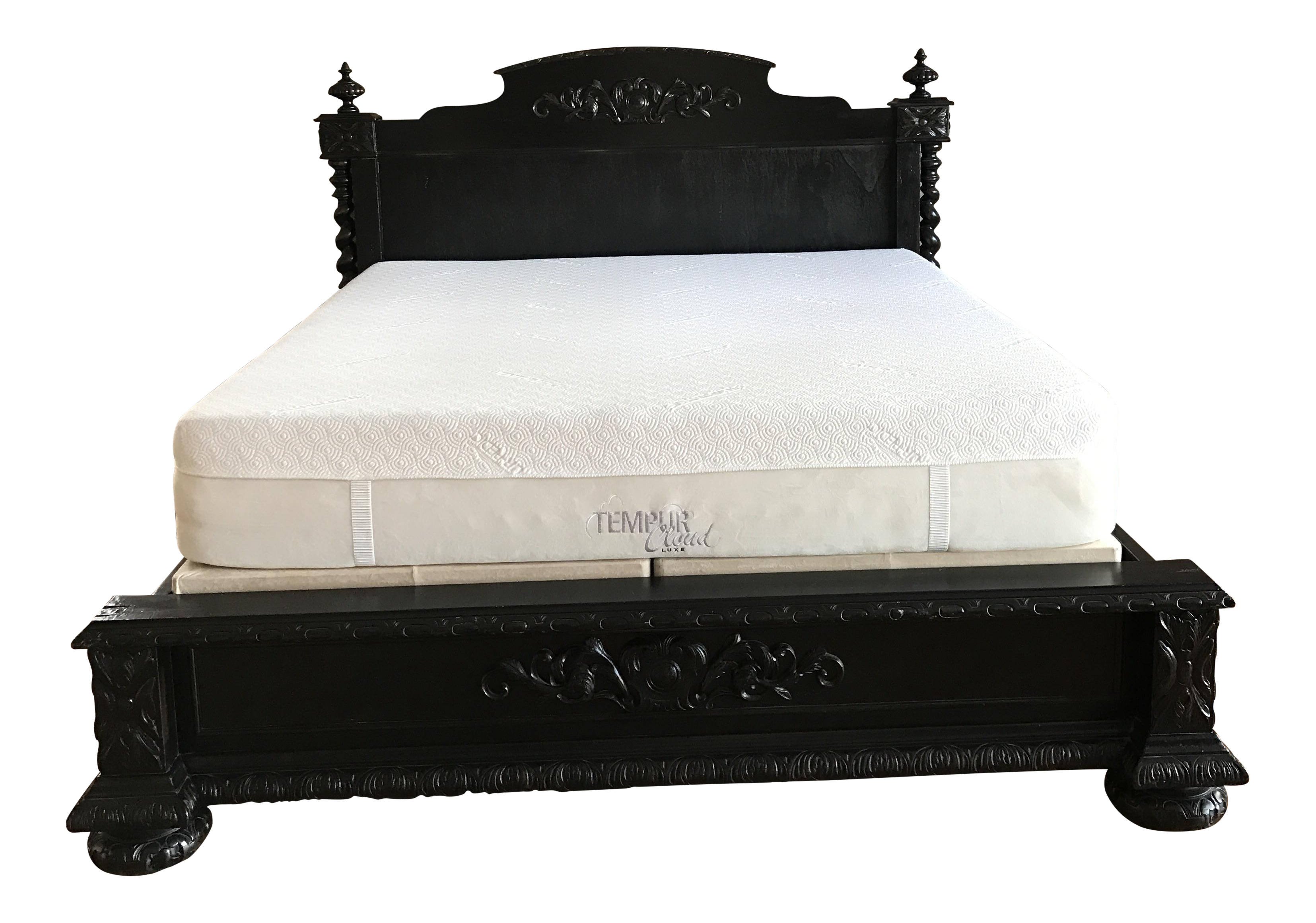 restoration hardware french empire panel bed king antiqued black 8920