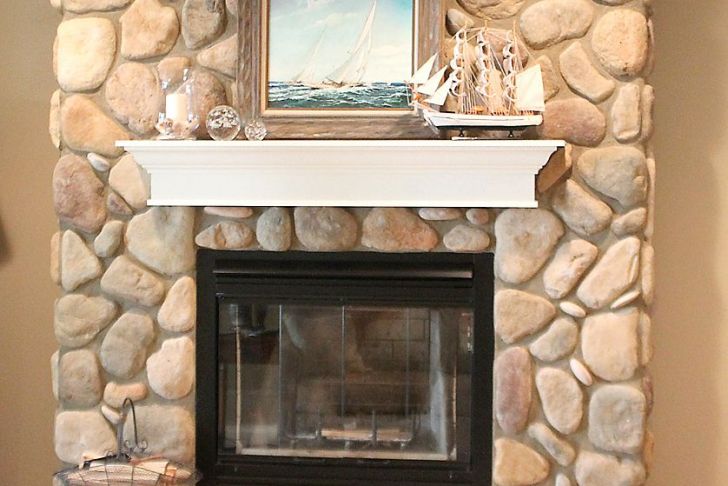 Rock Fireplace Makeover Lovely Exciting River Rock Fireplace Inspiration